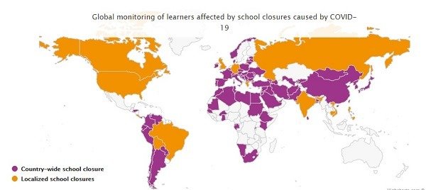 computerized exams - coronavirus - unesco - number of schools closed 